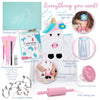 Kids Cookie Baking Set for Girls Incl. Itsy Unicorn Apron, Cookie Cutters, Complete Kit With 14 Cooking Pieces